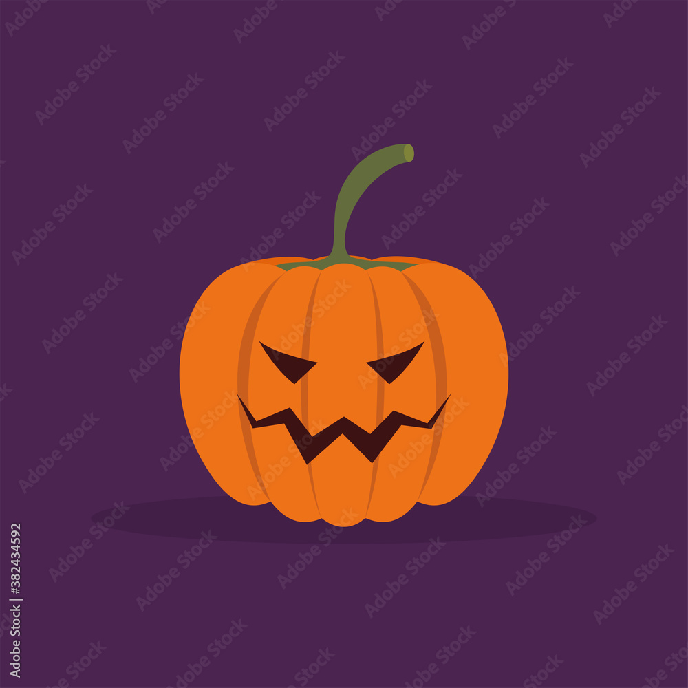 Scary halloween pumpkin. Halloween icon - Vector illustration Scary halloween pumpkin. Halloween icon - Vector illustration