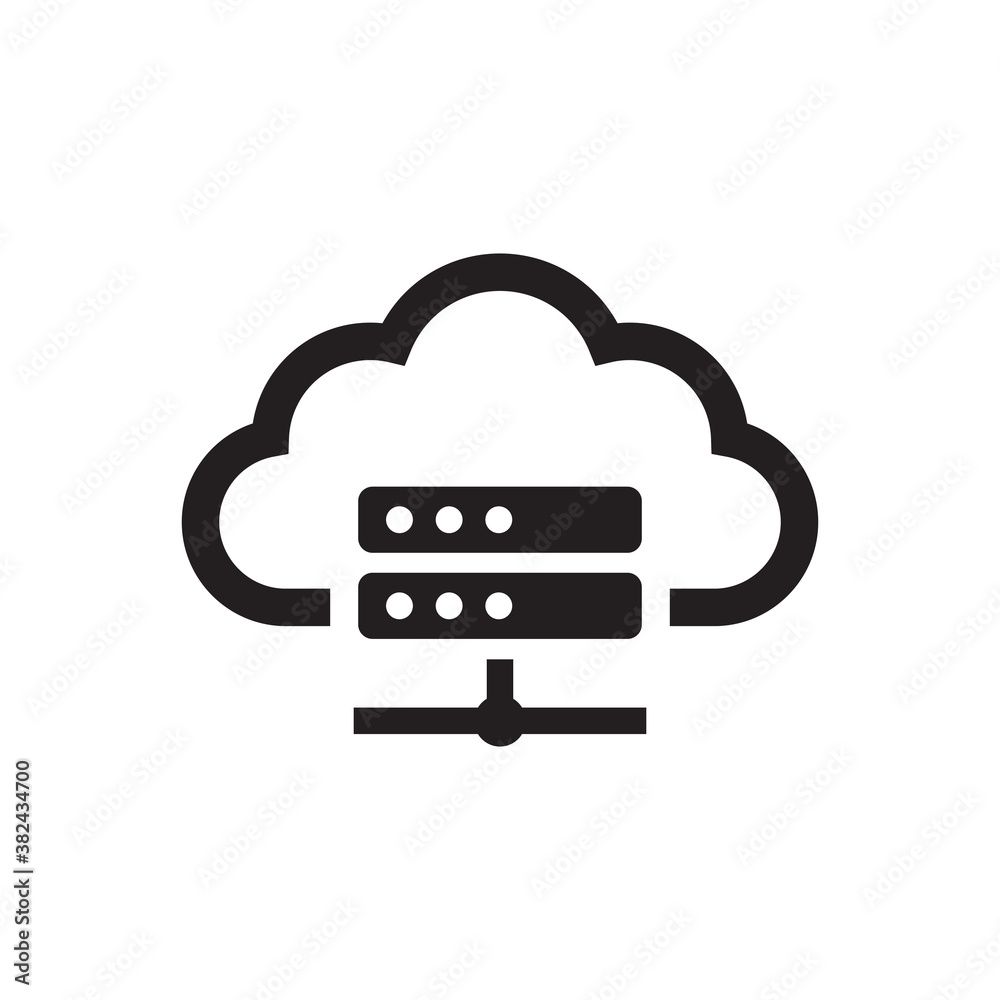 Cloud database icon - cloud server storage icon sign symbol Cloud database icon - cloud server storage icon sign symbol