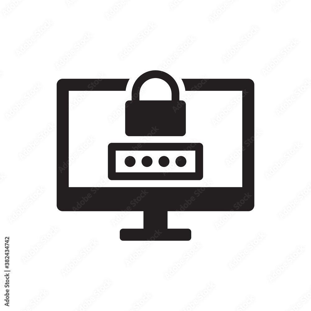 password security icon - computer password lock icon password security icon - computer password lock icon