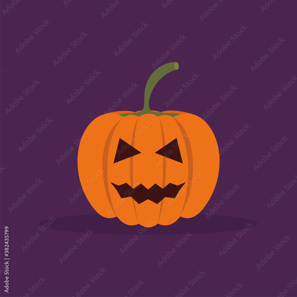 Scary halloween pumpkin. Halloween icon - Vector illustration Scary halloween pumpkin. Halloween icon - Vector illustration
