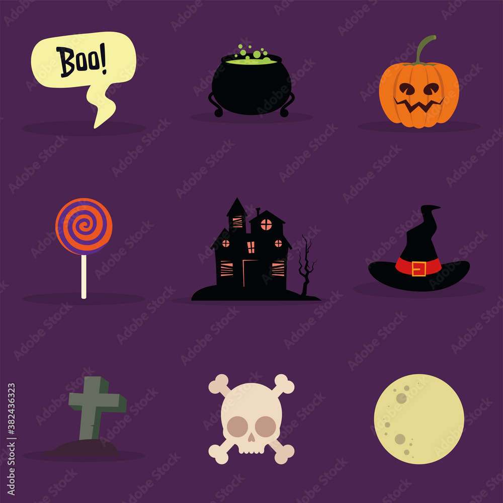 Set of halloween icons. Halloween season - VEctor