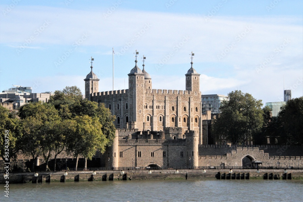 The Tower of London across the river thames