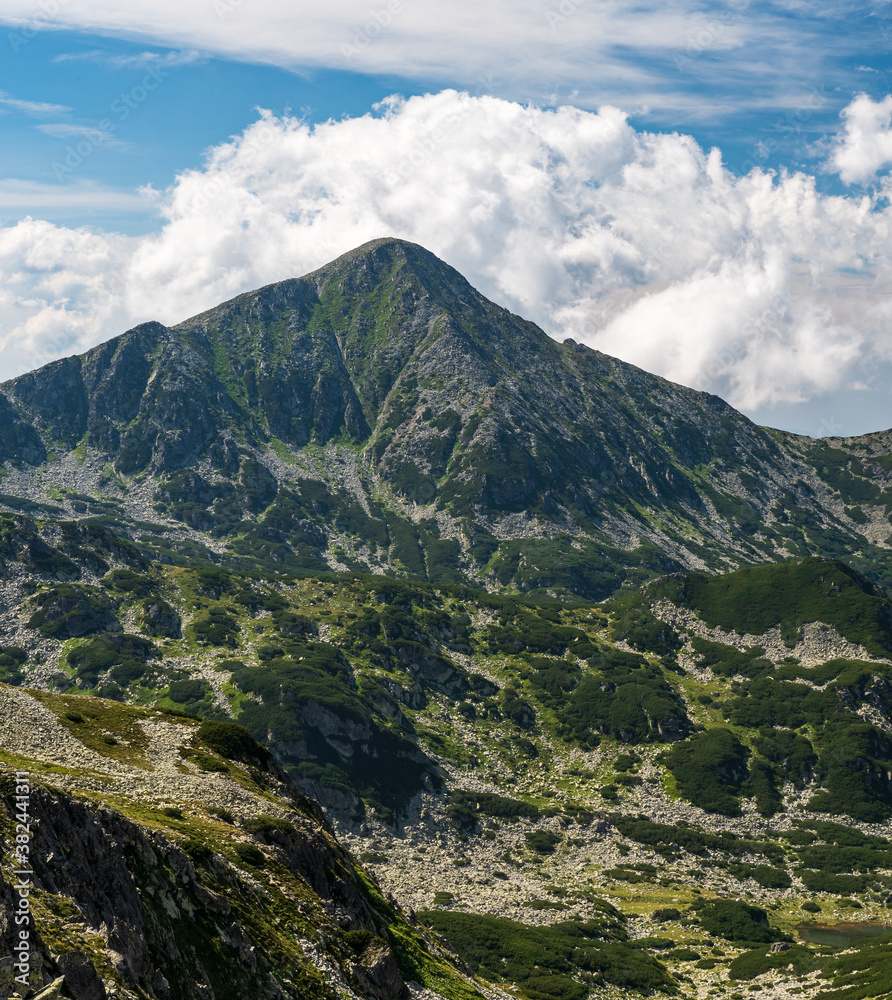 Retezat mountain peak in Retezat mountains in Romania