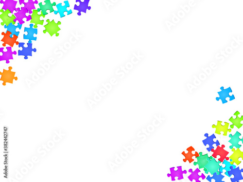 Business teaser jigsaw puzzle rainbow colors 
