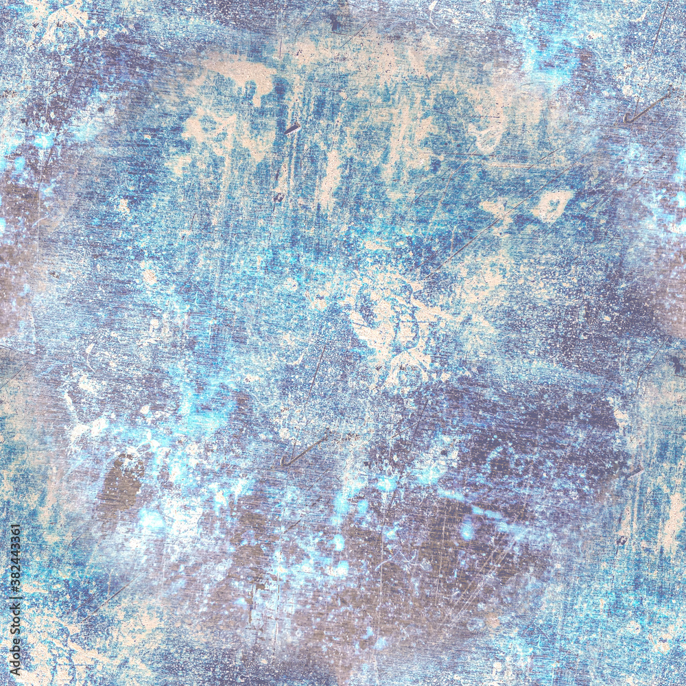 Grunge Background. Blue Distress Wallpaper. Rusty 