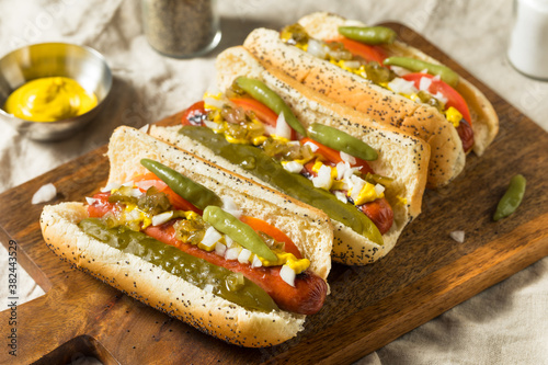 Принти на полотні Homemade Chicago Style Hot Dogs