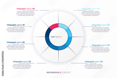 Vector infographic round chart template