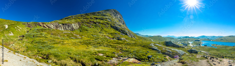 Hiking in Jotunheimen National Park in Norway, Synshorn Mountain