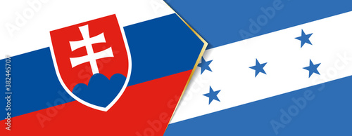 Slovakia and Honduras flags, two vector flags.