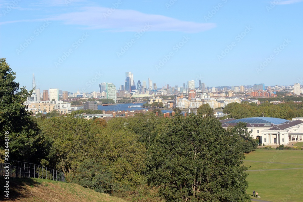 Looking towards central London from Greenwich Park.