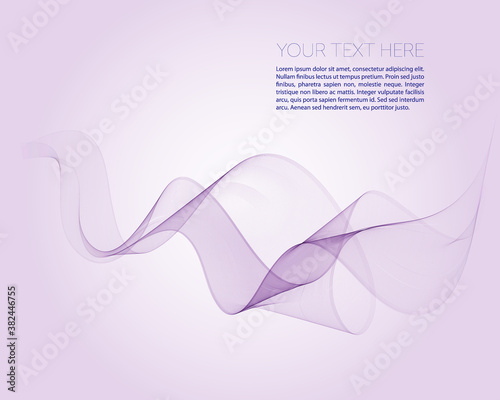 violet purple abstract elegant swoosh wave forming with blank space. vector illustration