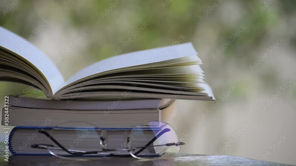 book pages in the wind
