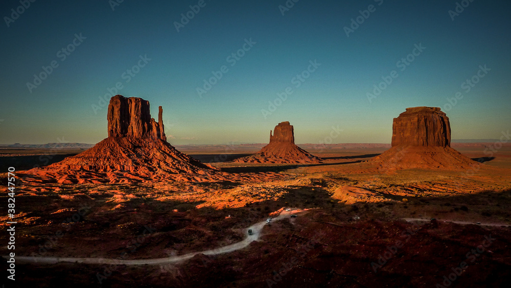 Famous Monument Valley in the desert of Utah - travel photography Famous Monument Valley in the desert of Utah - travel photography