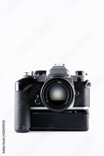 analog camera on a white background