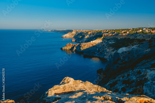 Photos Summer seascape with Fiolent rocks formation on the coast of Sevastopol