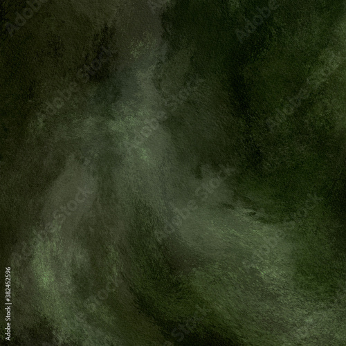 Tablou pe pânză Fall watercolor marble texture dark leaf green Autumn background earthy natural