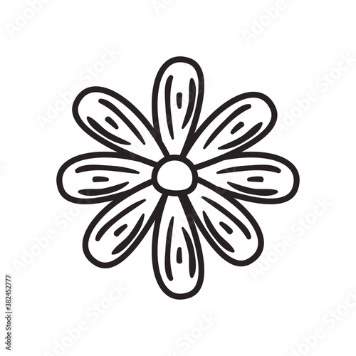 flower free form line style icon vector design