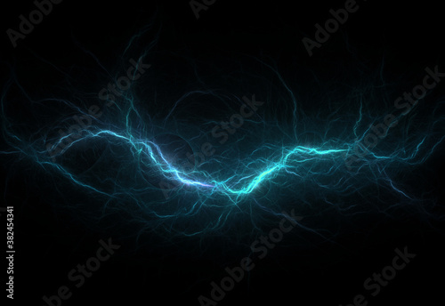 Blue lightning, abstract plasma design