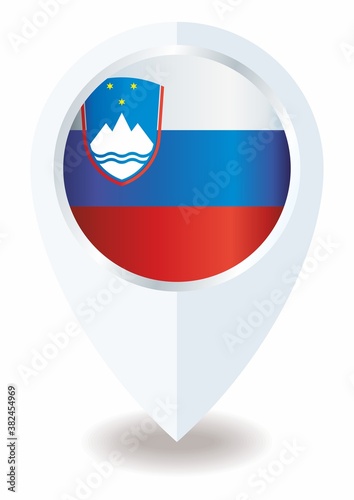 Free Download Flag of Slovenia, location icon for Multipurpose, Republic of Slovenia. - GFXLoad
