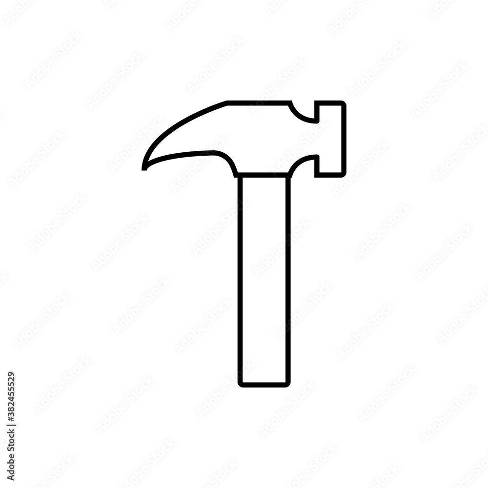 hammer icon Element of building icon for mobile concept and web apps. Thin line hammer icon can be used for web and mobile. Premium icon on white background hammer icon Element of building icon for mobile concept and web apps. Thin line hammer icon can be used for web and mobile. Premium icon on white background