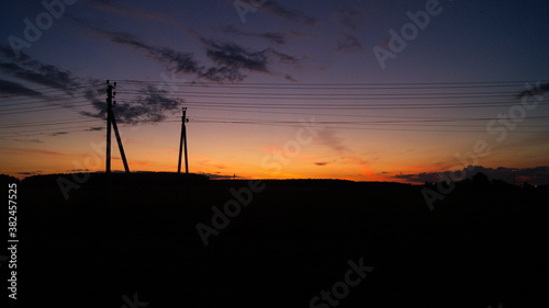 sunset in the desert