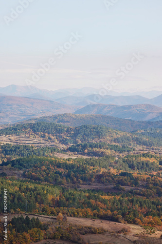 Colorful mountain landscape. Autumn in the mountains.
