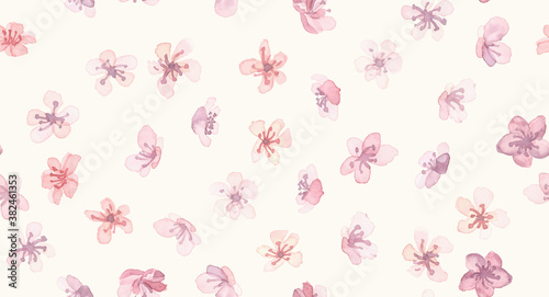 Spring Sakura Japan. Vector Apple Branch. 