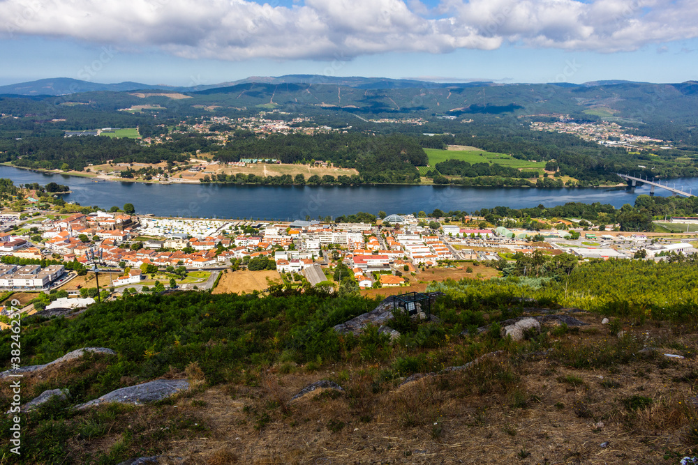Aerial view of Vila Nova de Cerveira, Portugal.