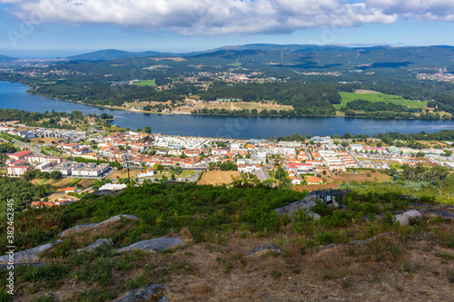 Aerial view of Vila Nova de Cerveira, Portugal.