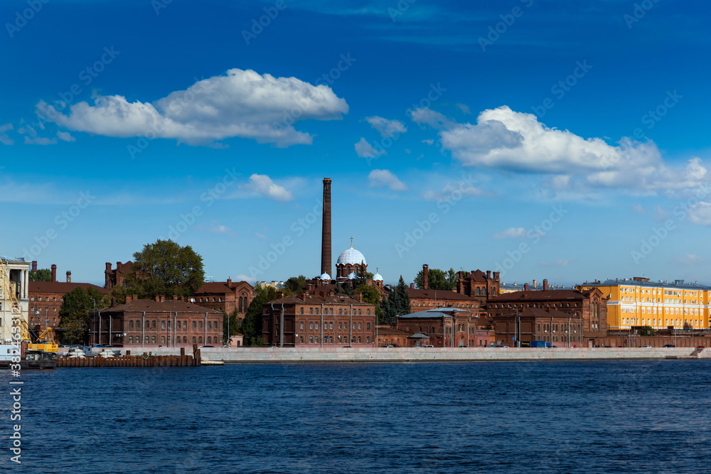 Neva river in Saint Petersburg. Russia. Autumn day.