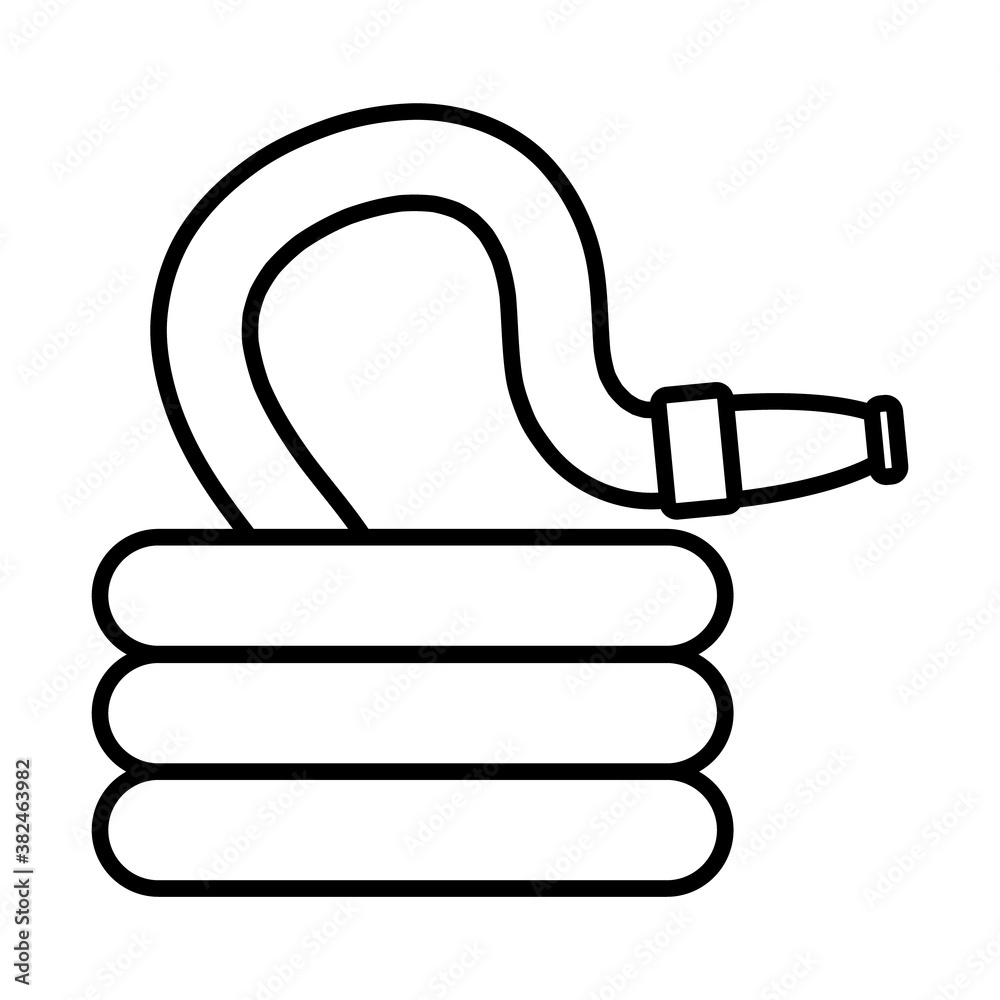 garden hose icon, line style garden hose icon, line style