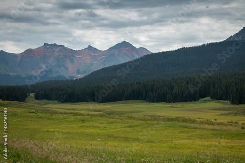 Wide open grassy landscapes in the mountains of Colorado