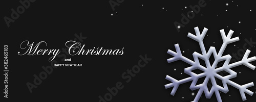  Holiday banner Merry Christmas and Happy New Year. Minimal Xmas design. Horizontal poster, greeting cards, headers, website