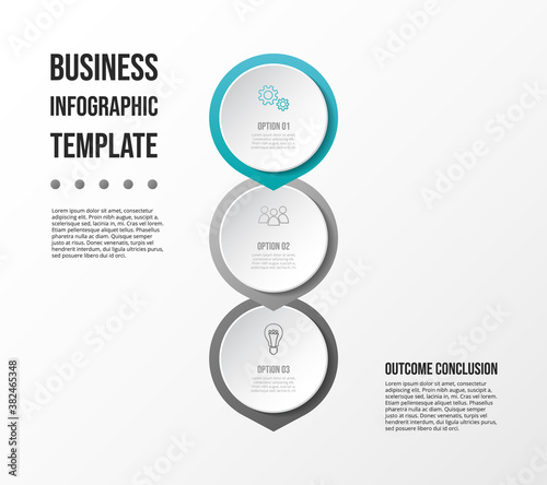 Business infographic with icons. Flowchart. Vector