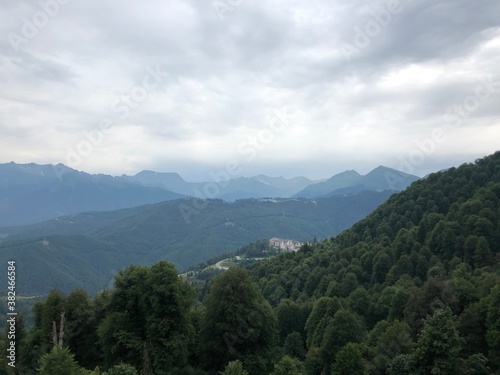 clouds over the mountains