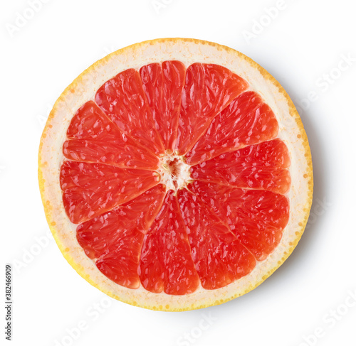red ripe grapefruit slice