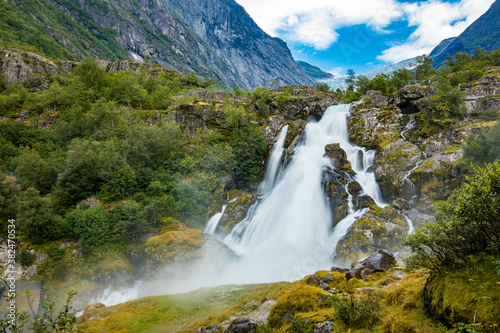 Briksdalsbreen is a glacier arm of Jostedalsbreen Briksdalsbre  Norway