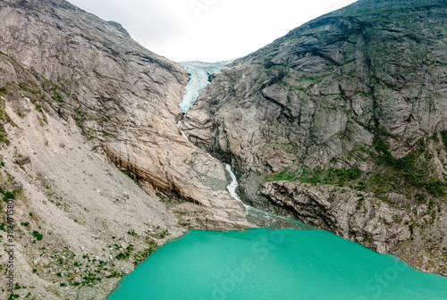 Briksdalsbreen is a glacier arm of Jostedalsbreen,Briksdalsbre, Norway