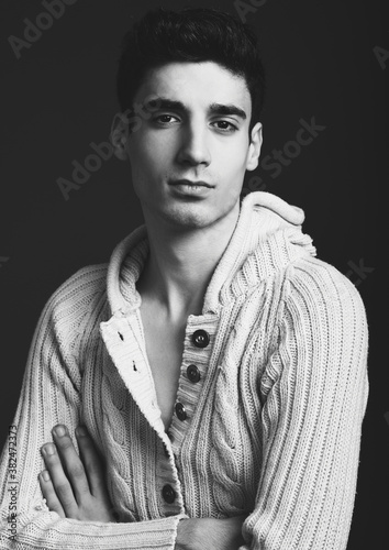 studio portraits of a young male model photo