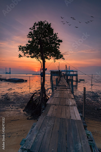 A serene view from a fisherman jetty photo