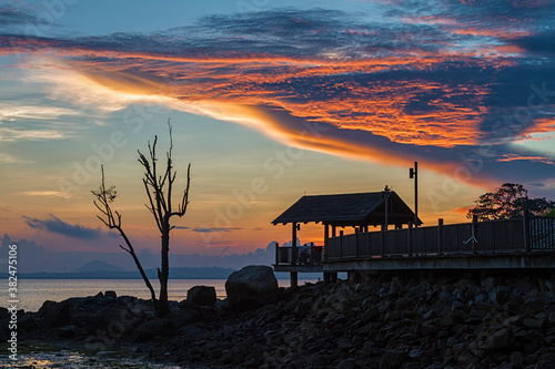 Sunrise at Changi Beach photo