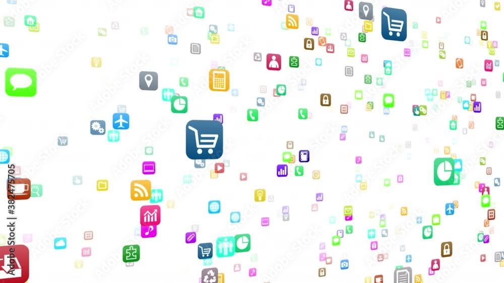 Technology Icon Network Symbol Digital devices on the Internet background Technology Icon Network Symbol Digital devices on the Internet background