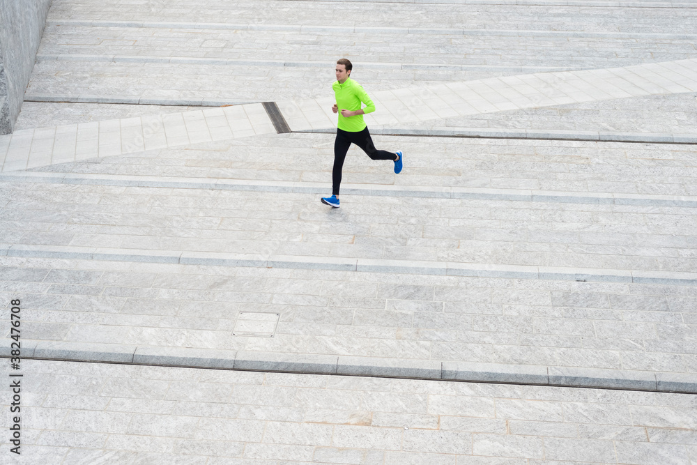 Runner training in the city Runner training in the city