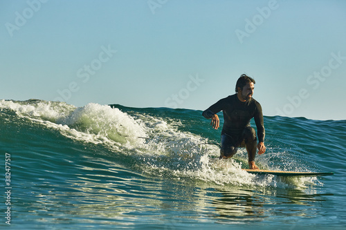 Surfing a mellow wave.