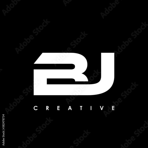BJ Letter Initial Logo Design Template Vector Illustration