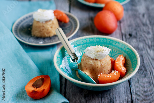 Wallpaper Mural Turkish semolina pudding with roasted apricot Torontodigital.ca