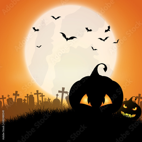 Halloween pumpkin background