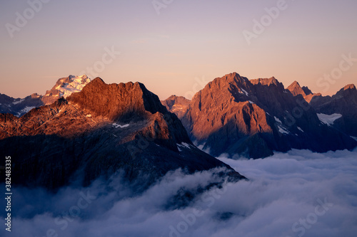 Sunset mountains