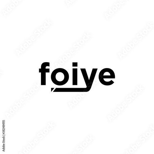 Foiye Logo Vector Simple Symbol Black