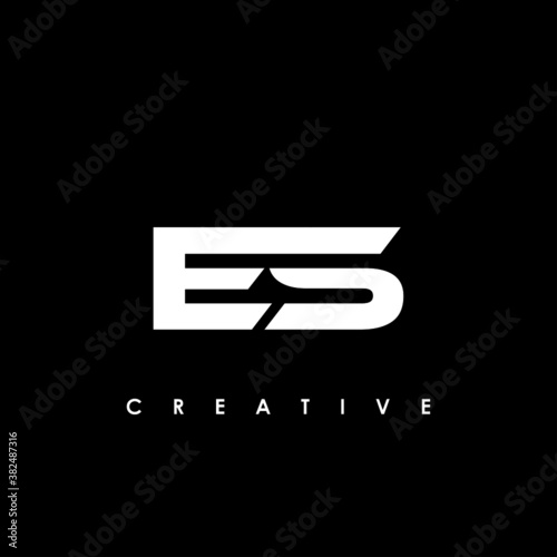 ES Letter Initial Logo Design Template Vector Illustration